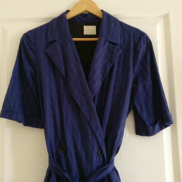 Zara navy duster/trench dress EUC - Picture 2 of 16